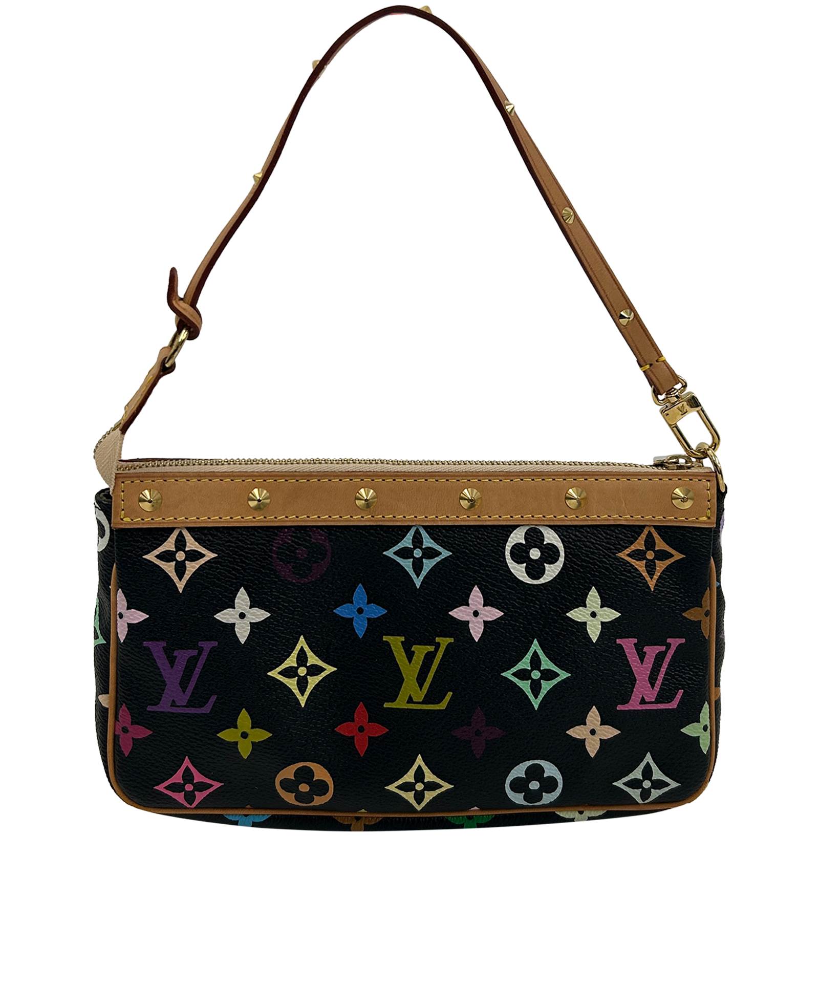 Pochette Murakami, 1.100&euro;, Bolso, Negro, Canvas - General, Vista trasera